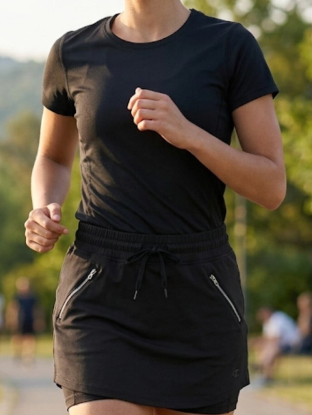 Champion Black Athletic Skort with Zipper Pockets XL